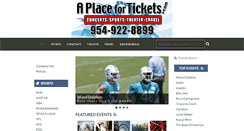 Desktop Screenshot of aplacefortickets.com